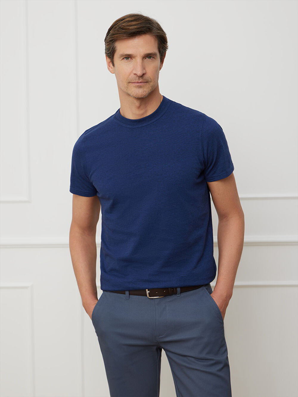 GRANATOWY T-SHIRT COLBY - 5