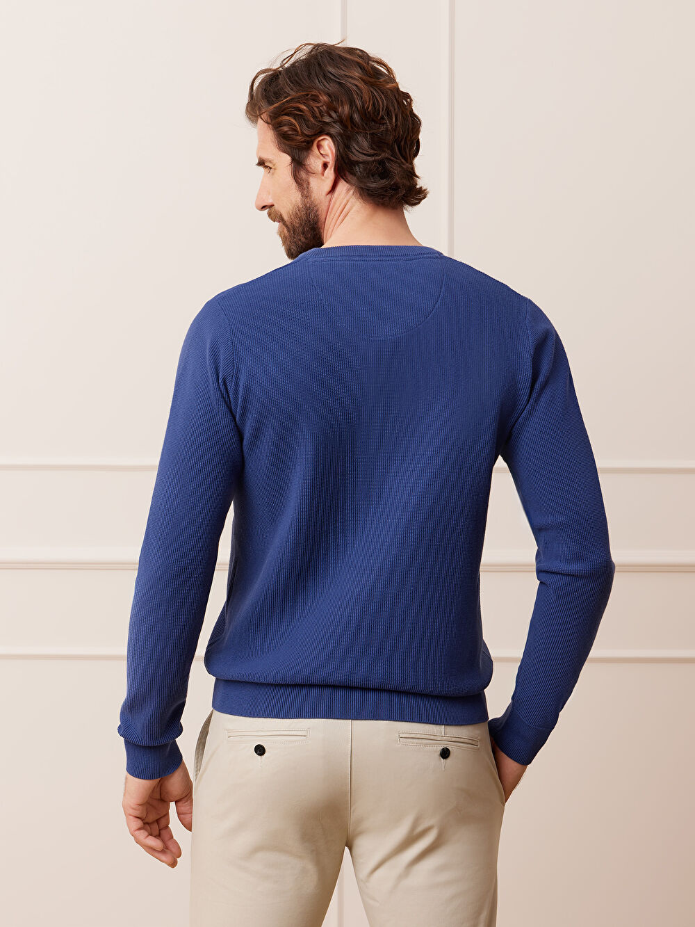 NIEBIESKI SWETER BUBLE - 7