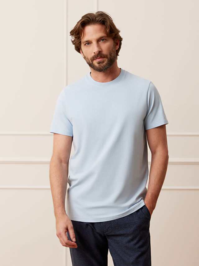 NIEBIESKI T-SHIRT BELSAY