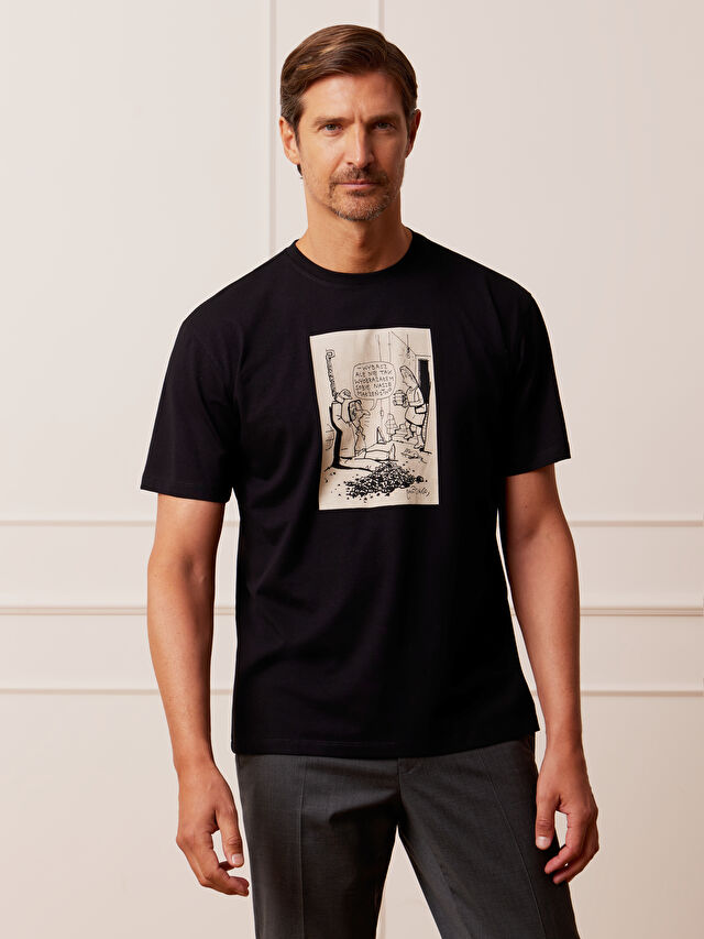 CZARNY T-SHIRT MLECZKO