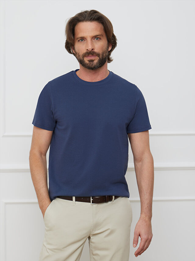 GRANATOWY T-SHIRT CRISSMOD