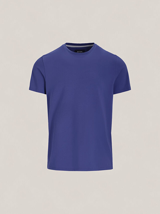 NIEBIESKI T-SHIRT BELSAY