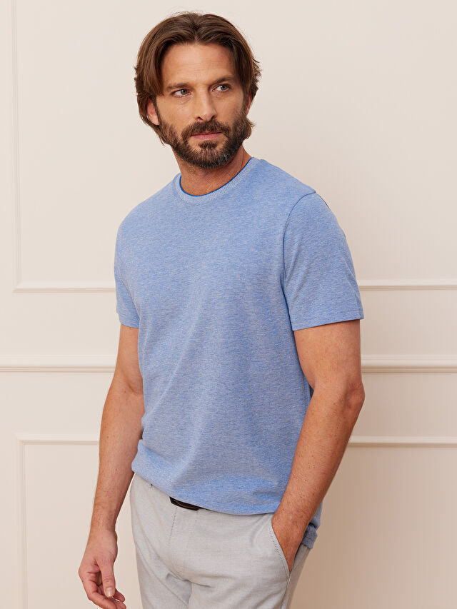 NIEBIESKI T-SHIRT CAPERTON