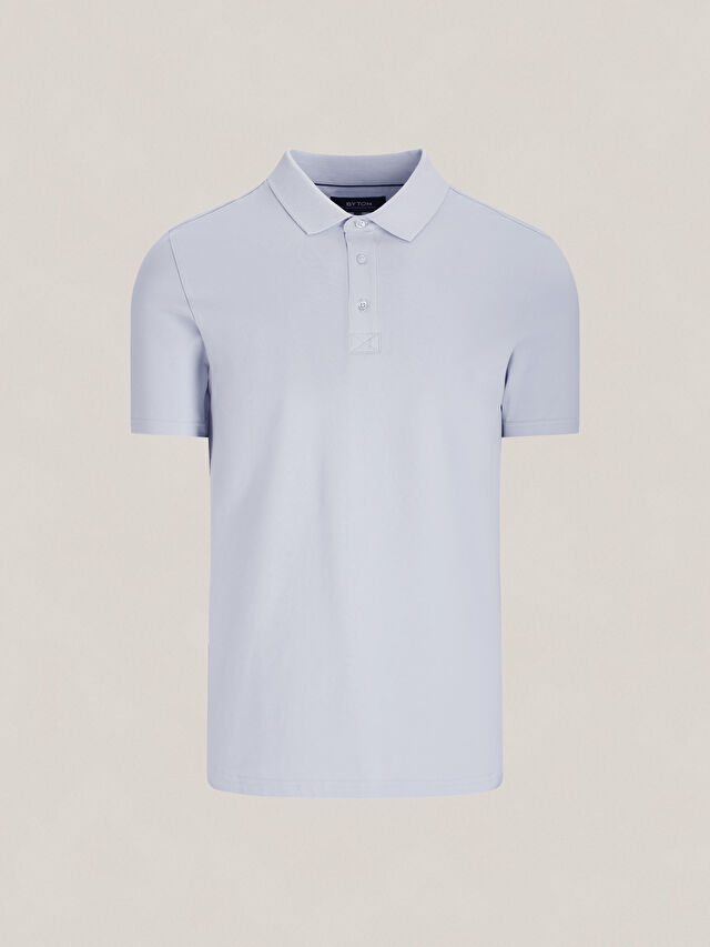 NIEBIESKIE WYSZCZUPLONE POLO SISLEY